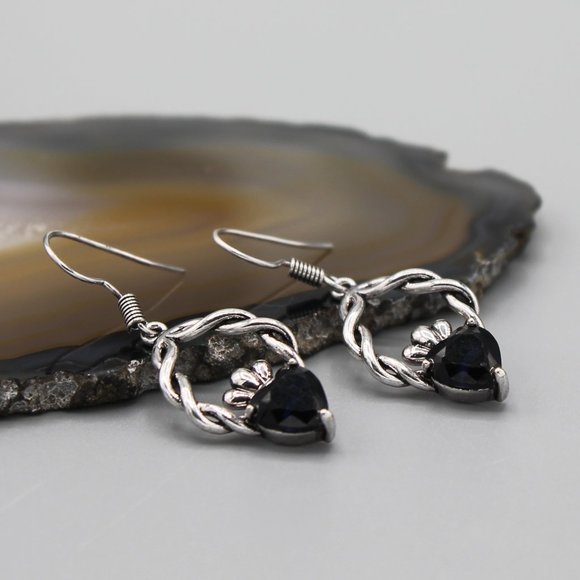 Jewelry Claddagh earrings Irish symbol of love loyalty friendship silver new - Picture 2 of 9